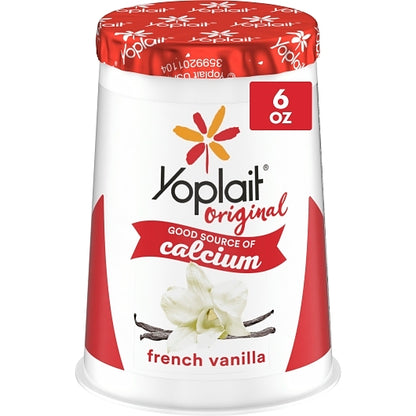 Yoplait Original French Vanilla Yogurt, 12 x 6 oz Case - Cheese & Dairy