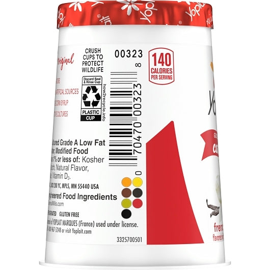Yoplait Original French Vanilla Yogurt, 12 x 6 oz Case - DOT product image 6