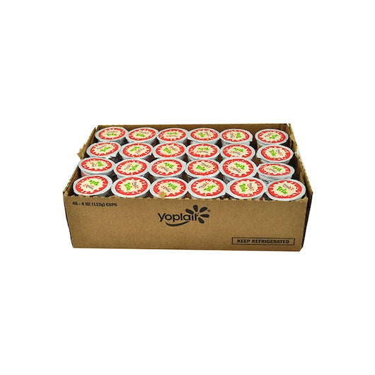 Yoplait Trix Low Fat Strawberry Banana Bash Yogurt, 48 x 4 oz Case - GS1 open-case image
