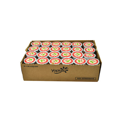 Yoplait Trix Low Fat Strawberry Banana Bash Yogurt, 48 x 4 oz Case - GS1 open-case image