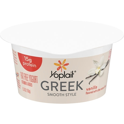 Yoplait Greek Blended Vanilla Yogurt, Gluten-Free (5.3 Oz, 12 Per Case) - DOT product image 1