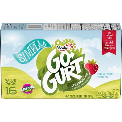 Yoplait Simply GoGurt Strawberry Yogurt, 32 Ounce - 6 per case. - DOT product image 1