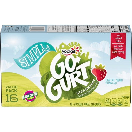 Yoplait Simply GoGurt Strawberry Yogurt, 32 Ounce - 6 per case. - DOT product image 1