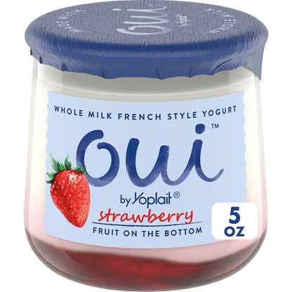 Oui By Yoplait Strawberry French Style Yogurt, 8 x 5 oz Case - Cheese & Dairy