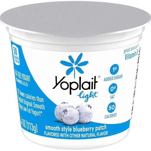 Yoplait Lite Vanilla Blueberry Yogurt, 4 Ounce - 48 per case. - DOT product image 1