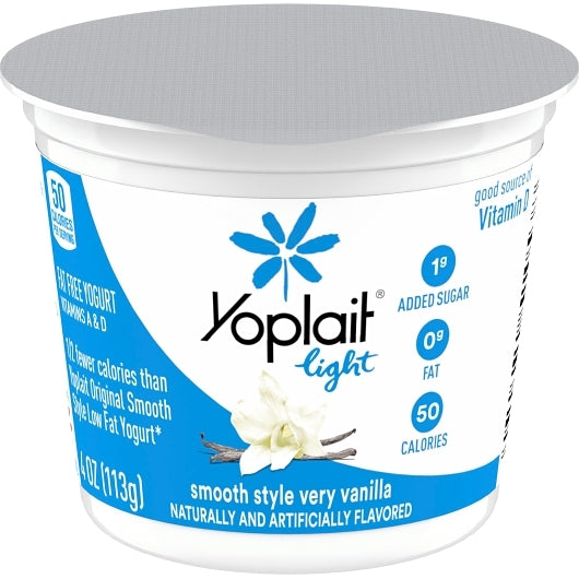 Yoplait Lite Vanilla Blueberry Yogurt, 4 Ounce - 48 per case. - DOT product image 2