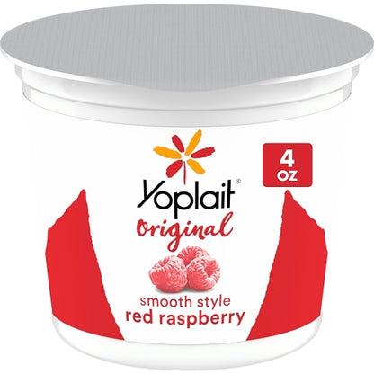 Yoplait Low Fat Variety Pack 24 Red Raspberry and 24 Harvest Peach Yogurt, 1 x 48 ct Case - DOT product image 2