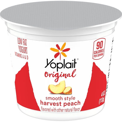 Yoplait Low Fat Variety Pack 24 Red Raspberry and 24 Harvest Peach Yogurt, 1 x 48 ct Case - DOT product image 4