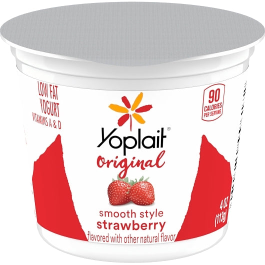 Yoplait Original Strawberry & Strawberry Banana Yogurt Cup with Real Fruit, 1 x 48 ct Case - DOT product image 2