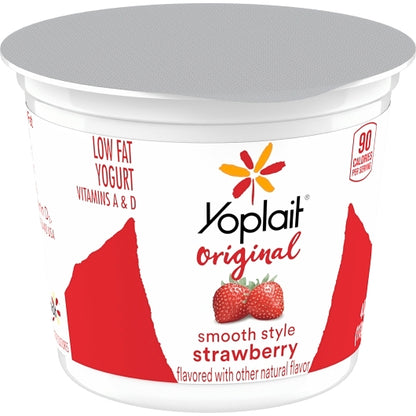 Yoplait Original Strawberry & Strawberry Banana Yogurt Cup with Real Fruit, 1 x 48 ct Case - DOT product image 6