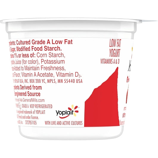 Yoplait Original Strawberry & Strawberry Banana Yogurt Cup with Real Fruit, 1 x 48 ct Case - DOT product image 8