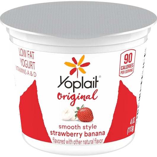 Yoplait Original Strawberry & Strawberry Banana Yogurt Cup with Real Fruit, 1 x 48 ct Case - DOT product image 3