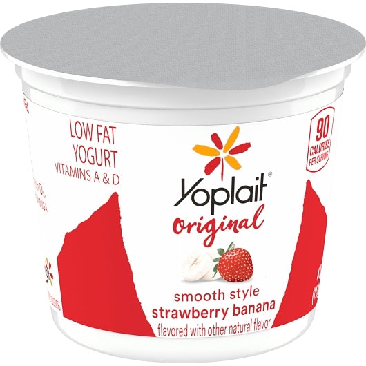 Yoplait Original Strawberry & Strawberry Banana Yogurt Cup with Real Fruit, 1 x 48 ct Case - DOT product image 7