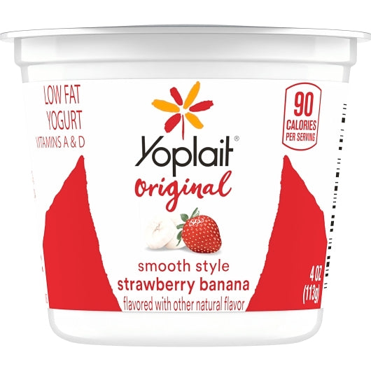 Yoplait Original Strawberry & Strawberry Banana Yogurt Cup with Real Fruit, 1 x 48 ct Case - DOT product image 5