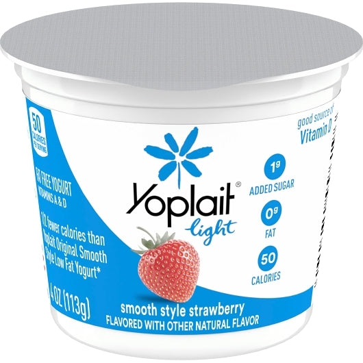 Yoplait Light Strawberry Banana Yogurt, 4 Ounce - 48 per case. - DOT product image 1