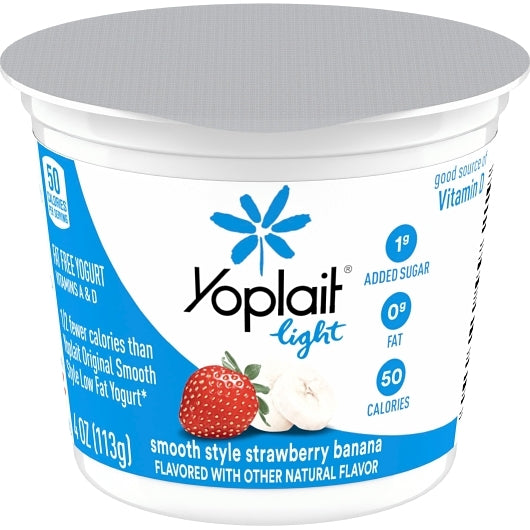 Yoplait Light Strawberry Banana Yogurt, 4 Ounce - 48 per case. - DOT product image 2