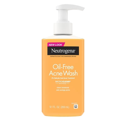 Neutrogena Oil-Free Acne Wash Microclear, 4 x 3 x 9.1 fl oz Case - DOT product image 2
