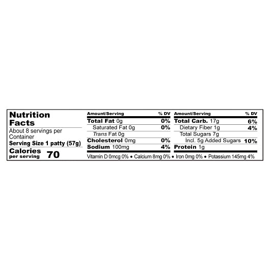 Pictsweet Sweet Potato Patties, 18 x 16 oz Case - DOT product image 8