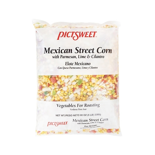 Pictsweet Mexican Street Corn With Parmesan Lime & Cilantro, 4 x 5 lb Case - Frozen Vegetables & Sides