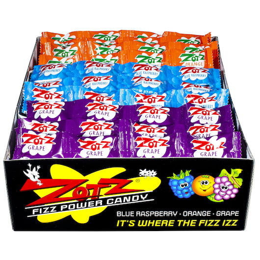 Zotz Blue Raspberry Orange Grape, 12 x 48 x 0.7 oz Case - Alternate product angle or state