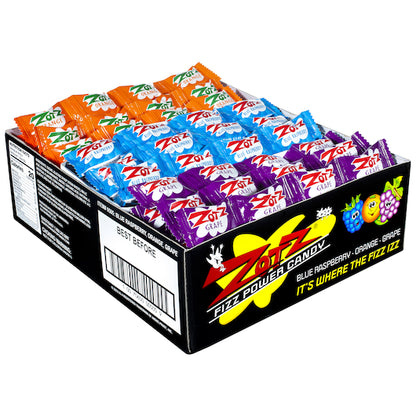 Zotz Blue Raspberry Orange Grape, 12 x 48 x 0.7 oz Case - Alternate product angle or state