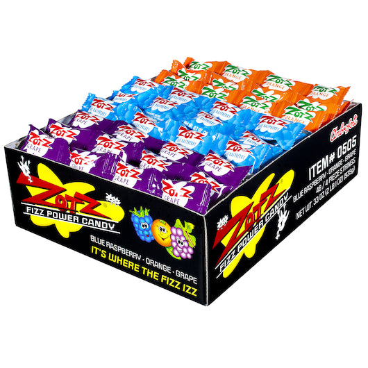 Zotz Blue Raspberry Orange Grape, 12 x 48 x 0.7 oz Case - Alternate product angle or state