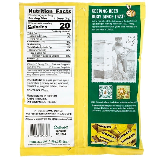 Honees Display Honey Lemon Cough Drops, 12 x 20 PC Case - DOT product image 2