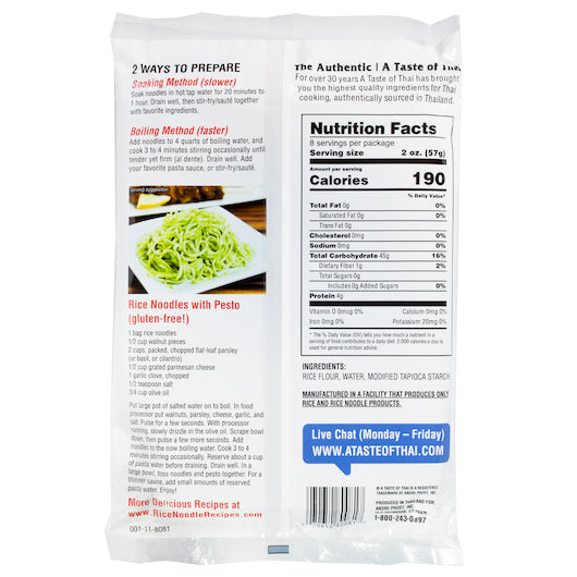 Taste of Thai Noodle Thin Rice, 6 x 1 lb Case - DOT product image 2