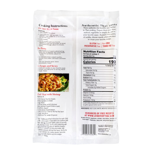 A Taste Of Thai Noodle Rice, 6 x 1 lb Case - Rice & Grains
