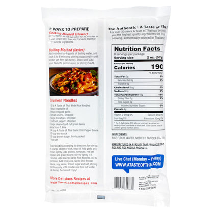 A Taste Of Thai Noodles 10Mm Wide Rice, 6 x 1 lb Case - Rice & Grains