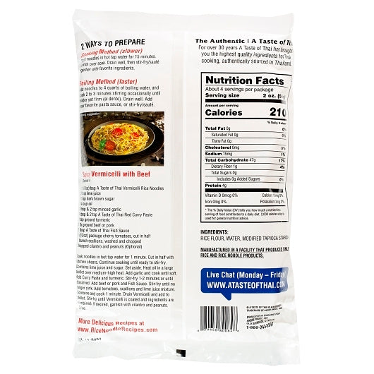 A Taste Of Thai Noodle Vermicelli Rice, 6 x 8.8 oz Case - DOT product image 5