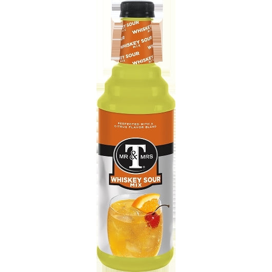Mr & Mrs Whiskey Sour cocktail Mixer, 6 x 1 LT Case - Beverages