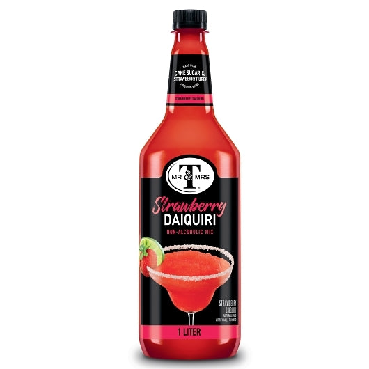 Mr & Mrs T's Strawberry Daiquiri cocktail Mixer, 6 x 1 LT Case - Beverages