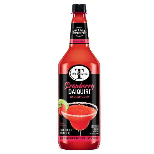 Mr & Mrs T's Strawberry Daiquiri cocktail Mixer, 6 x 1 LT Case - DOT product image 2