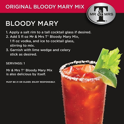 Mr and Mrs Original Bloody Mary cocktail Mixer, 6 x 1.75 LT Case - DOT product image 7
