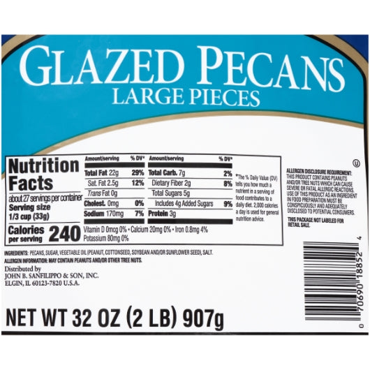 Fisher Large Glazed Pecan Pieces, 3 x 32 oz Case - DOT product image 7