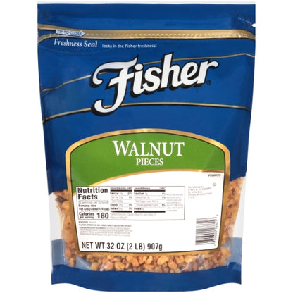 Fisher Walnut Nugget Pieces, 3 x 6 oz Case - Nuts & Seeds