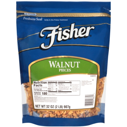 Fisher Walnut Nugget Pieces, 3 x 6 oz Case - Nuts & Seeds