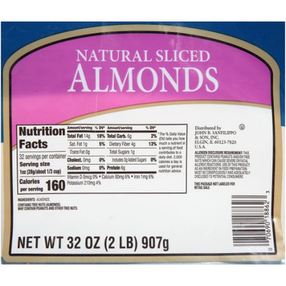 Fisher Natural Sliced Almonds, 3 x 32 oz Case - DOT product image 6