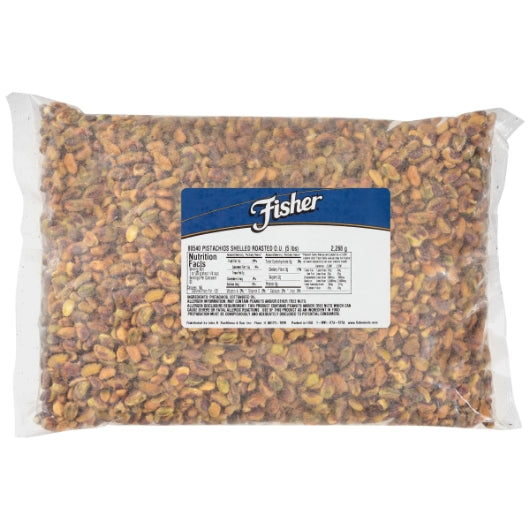 Fisher No Salt No Shell Roasted Pistachios, 1 x 5 lb Case - Nuts & Seeds