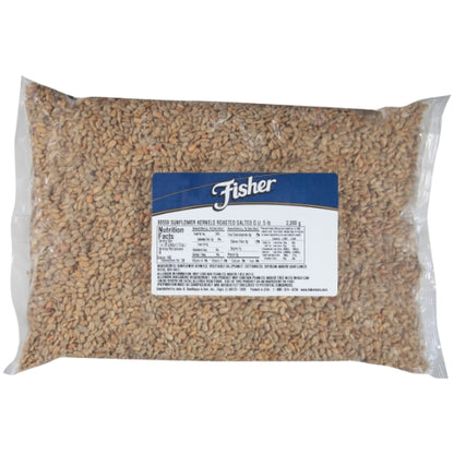 Fisher Roasted & Salted Sunflower Kernels, 1 x 5 lb Case - Pantry Ingredients