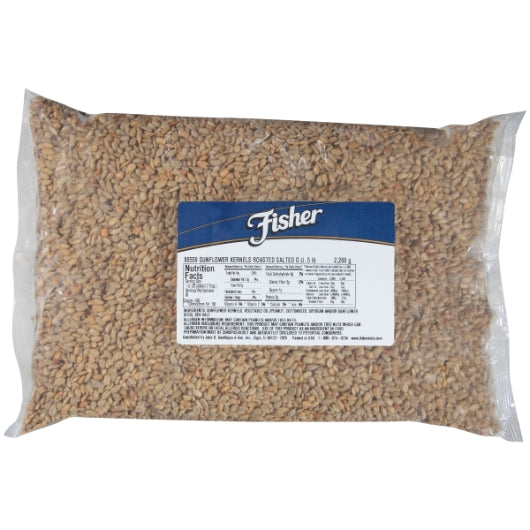Fisher Roasted & Salted Sunflower Kernels, 1 x 5 lb Case - Pantry Ingredients