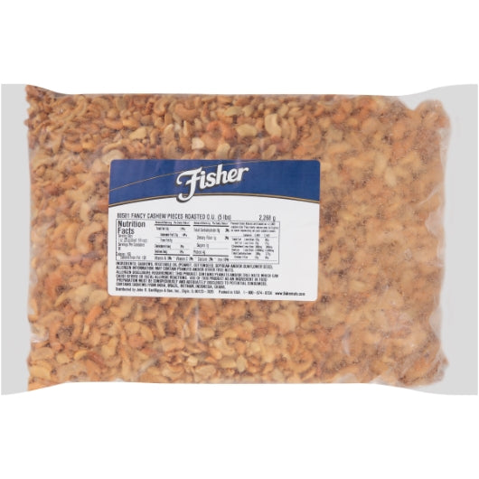 Fisher Nut Cashew Pieces R/ns Large, 1 x 5 lb Case - Nuts & Seeds