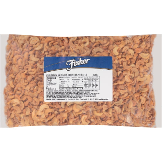 Fisher Roasted Cashew Halves And Pieces with Sea Salt, 1 x 5 lb Case - DOT product image 2