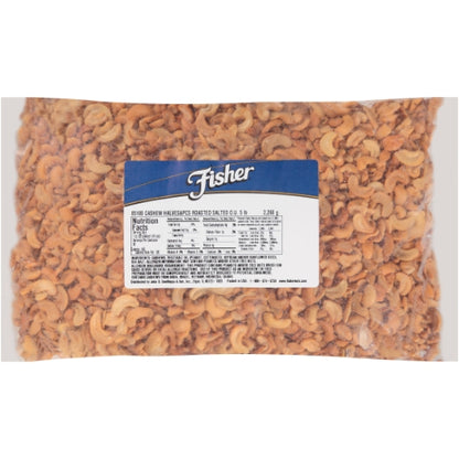 Fisher Roasted Cashew Halves And Pieces with Sea Salt, 1 x 5 lb Case - DOT product image 2