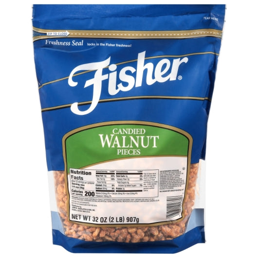 Fisher Frosted Walnut Pieces, 3 x 32 oz Case - Nuts & Seeds