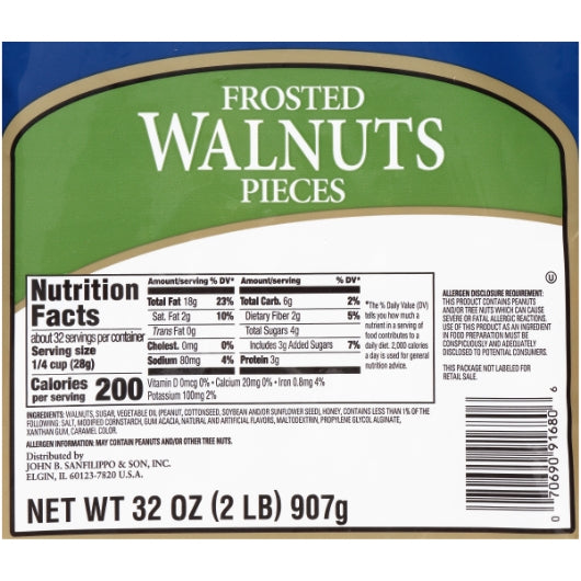 Fisher Frosted Walnut Pieces, 3 x 32 oz Case - DOT product image 8