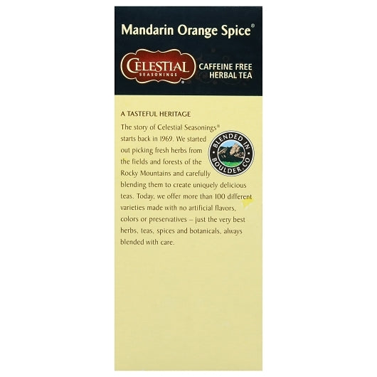 Celestial Seasonings HERB TEA MANDARIN ORANGE SPICE, 6 x 2.5 oz Case - DOT product image 3