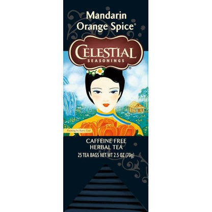 Celestial Seasonings Herb Tea Mandarin Orange Spice, 6 x 2.5 oz Case - Spices Seasonings