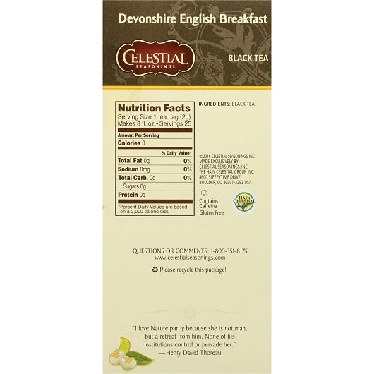 Celestial Seasonings Devonshire English Breakfast, 6 x 25 each Case - DOT product image 2